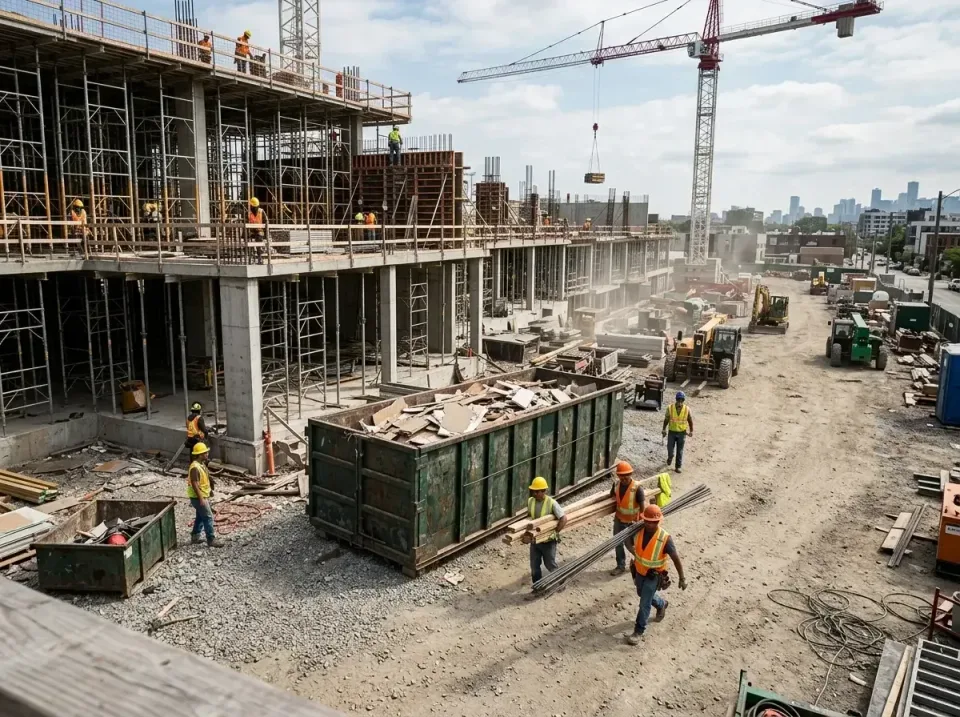 commercial-construction-site-w-002 — frequently asked questions, Low Cost Construction Dumpster Rental in Shorewood, MN